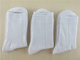 学生哥袜子全棉净色纯棉袜中短筒儿童袜纯白色全棉袜子学生袜