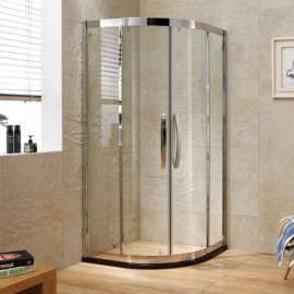 扇形304不锈钢材质淋浴房 纯304不锈钢浴房浴室弧形简易淋浴门