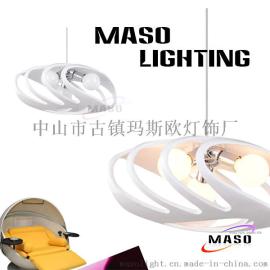 MASO灯饰螃蟹壳树脂创意现代餐厅吊灯三头E27可替换光源CE认证MS-P1025